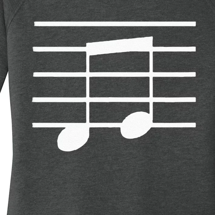 Musical Clef Note Women's Perfect Tri Tunic Long Sleeve Shirt