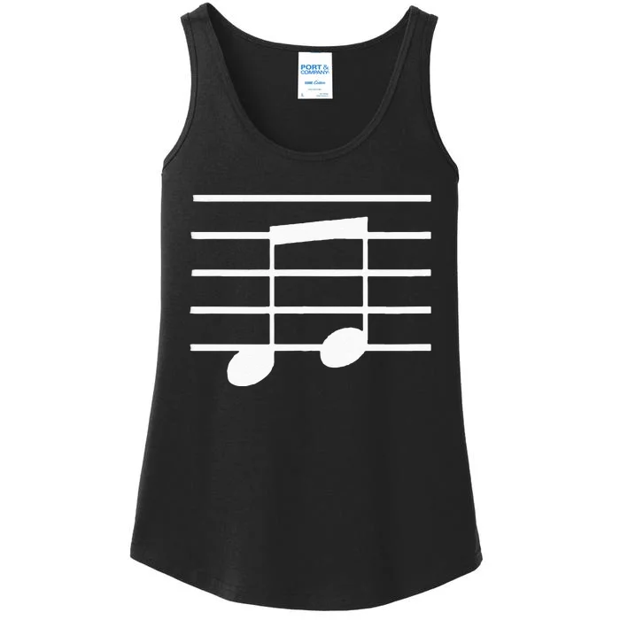 Musical Clef Note Ladies Essential Tank