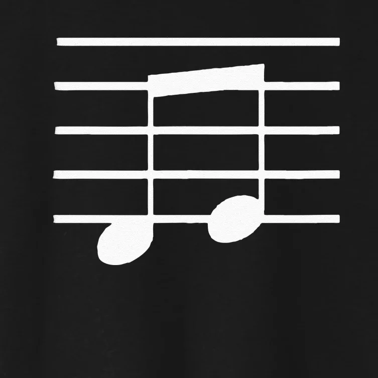 Musical Clef Note Women's Crop Top Tee