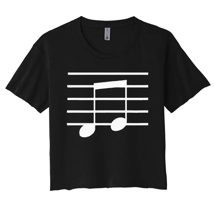 Musical Clef Note Women's Crop Top Tee