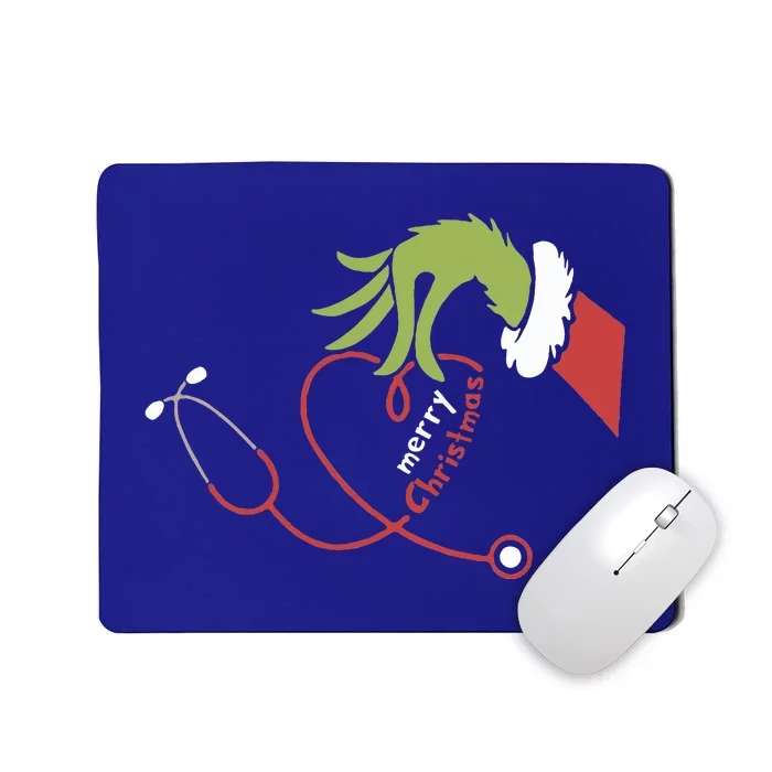 Merry Christmas Nurse Funny  Nursing Christmas Mousepad