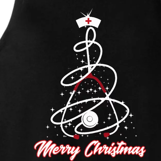 Merry Christmas Nurse Yuletide Practitioners Ladies Tri-Blend Wicking Tank