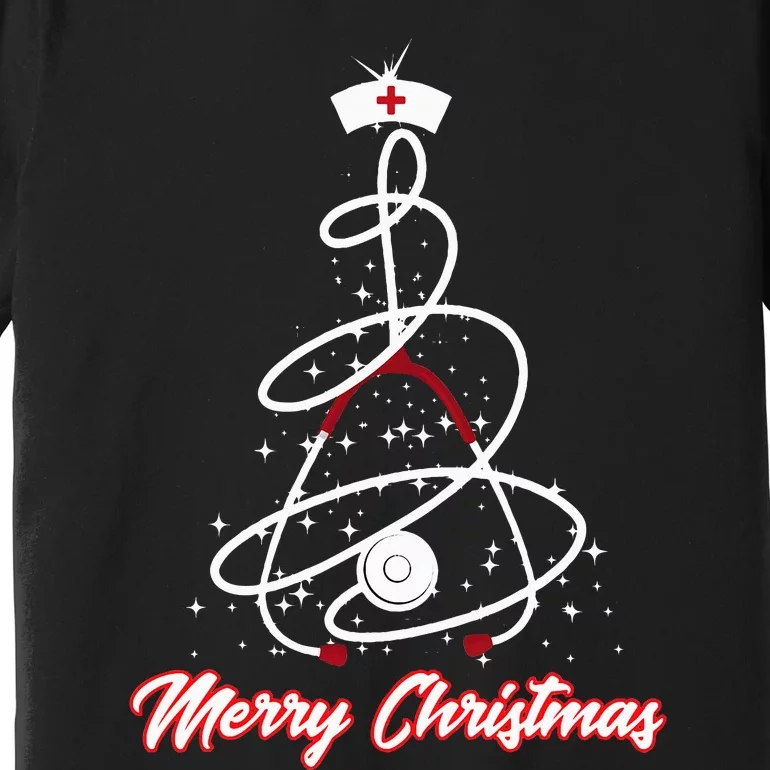 Merry Christmas Nurse Yuletide Practitioners Premium T-Shirt