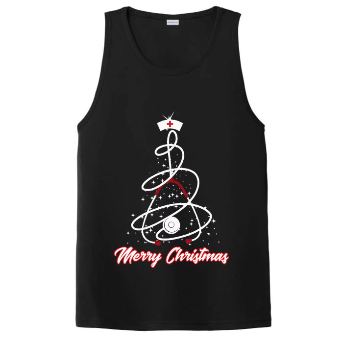 Merry Christmas Nurse Yuletide Practitioners Performance Tank