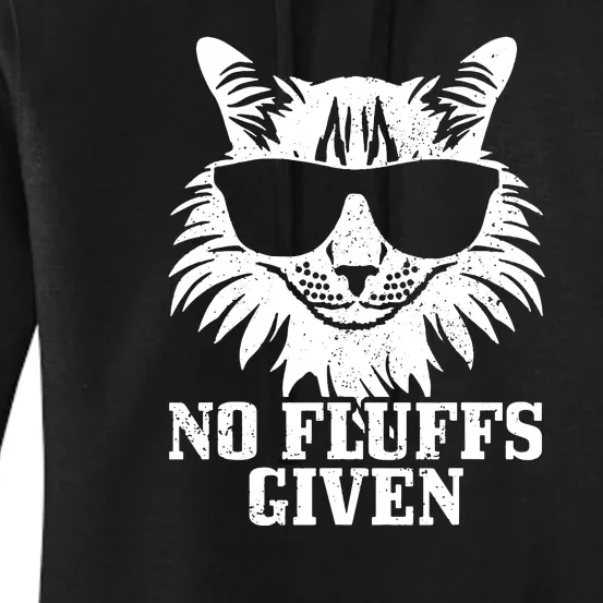 Maine Coon No Fluffs Given Cat Mom Dad Funny Cat Maine Coon Women's Pullover Hoodie