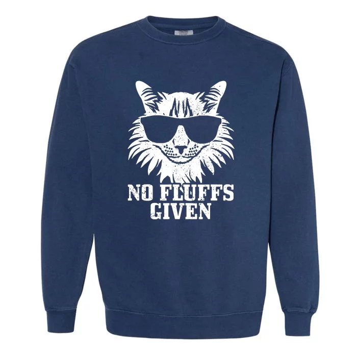 Maine Coon No Fluffs Given Cat Mom Dad Funny Cat Maine Coon Garment-Dyed Sweatshirt