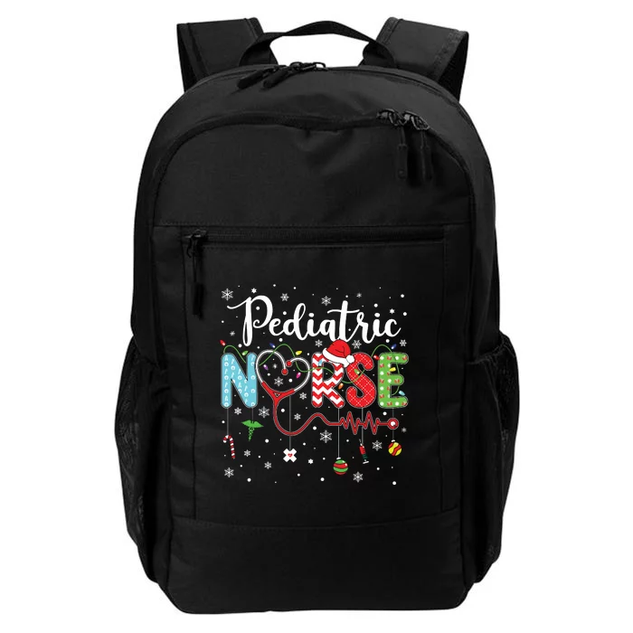 Merry Christmas Nurse Pediatric Nurse Christmas Pattern Daily Commute Backpack