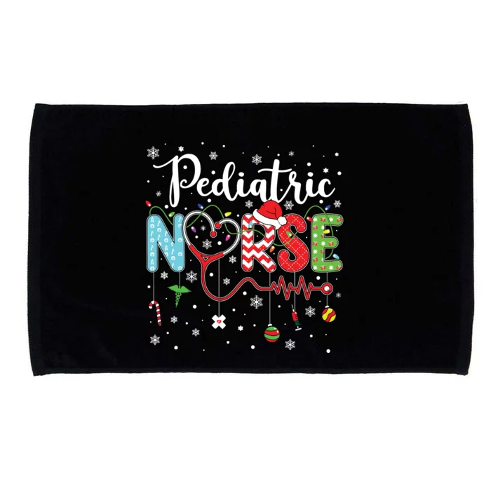 Merry Christmas Nurse Pediatric Nurse Christmas Pattern Microfiber Hand Towel