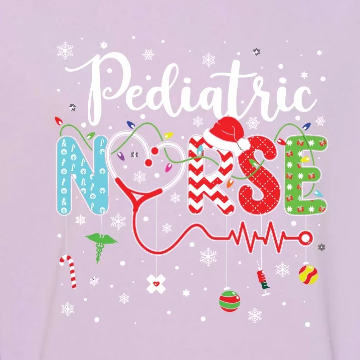 Merry Christmas Nurse Pediatric Nurse Christmas Pattern Garment-Dyed Sweatshirt