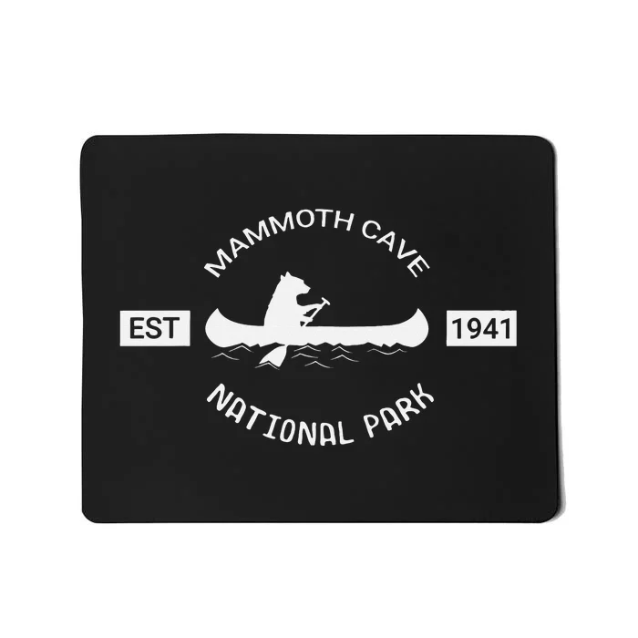 Mammoth Cave National Park Kentucky Bear Canoe Mousepad