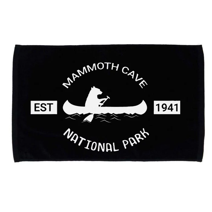 Mammoth Cave National Park Kentucky Bear Canoe Microfiber Hand Towel