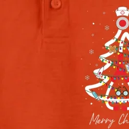 Merry Christmas Nurse Stethoscope Christmas Tree Funny Gift Funny Gift Dry Zone Grid Performance Polo