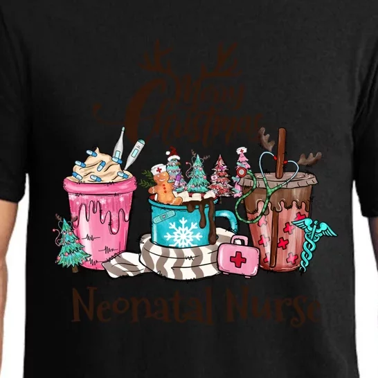 Merry Christmas Neonatal Nurse Coffee And Hot Cocoa Christmas Gift Pajama Set