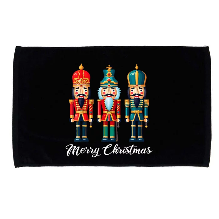 Merry Christmas Nutcracker Ballet Festive Xmas Microfiber Hand Towel