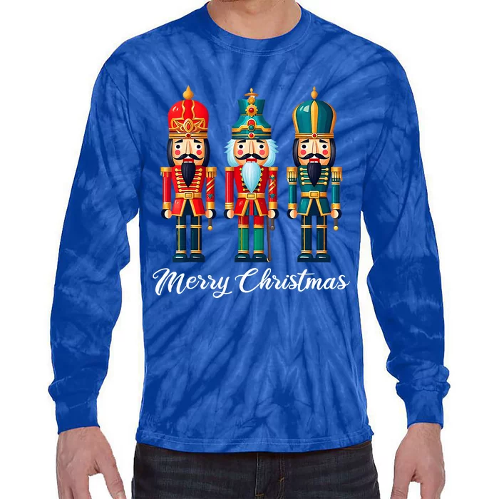 Merry Christmas Nutcracker Ballet Festive Xmas Tie-Dye Long Sleeve Shirt