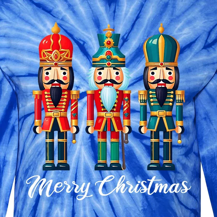 Merry Christmas Nutcracker Ballet Festive Xmas Tie-Dye Long Sleeve Shirt