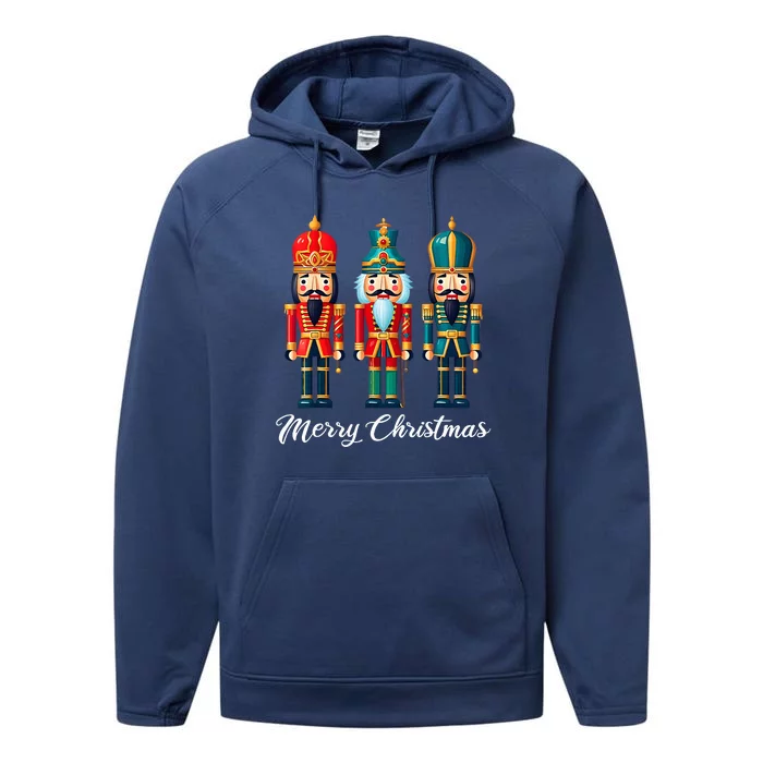 Merry Christmas Nutcracker Ballet Festive Xmas Performance Fleece Hoodie