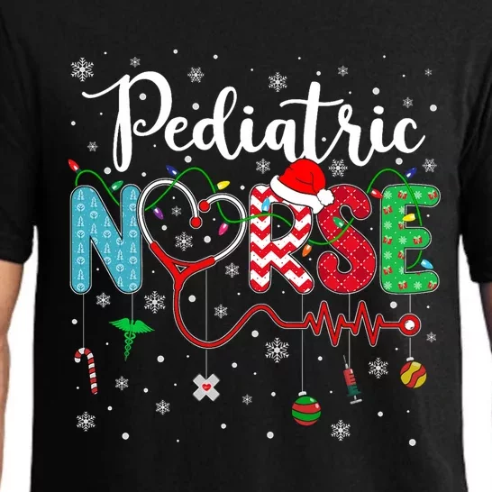 Merry Christmas Nurse Pediatric Nurse Christmas Pattern Pajama Set