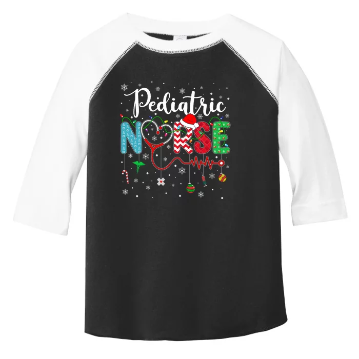 Merry Christmas Nurse Pediatric Nurse Christmas Pattern Toddler Fine Jersey T-Shirt