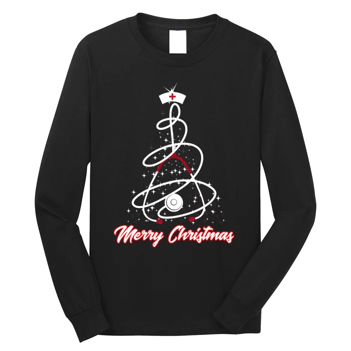 Merry Christmas Nurse Yuletide Practitioners Cute Gift Long Sleeve Shirt