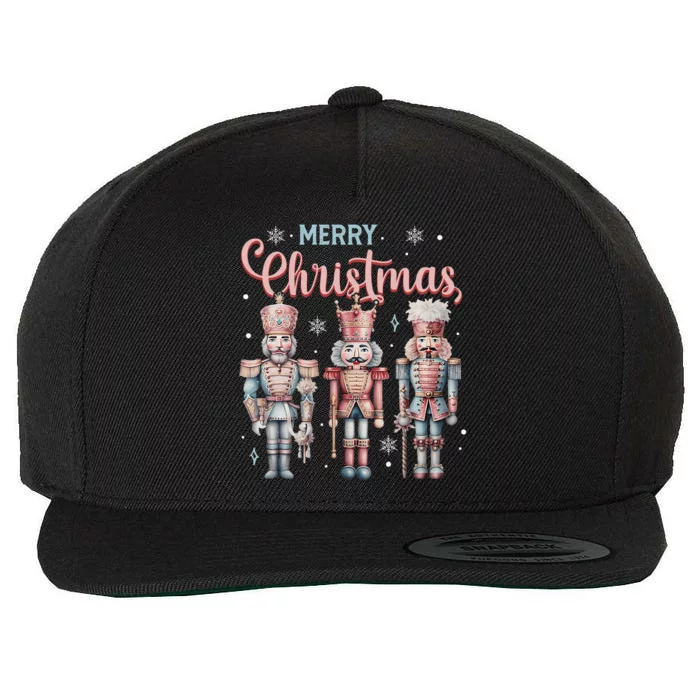 Merry Christmas Nutcracker Ballet Festive Xmas Wool Snapback Cap