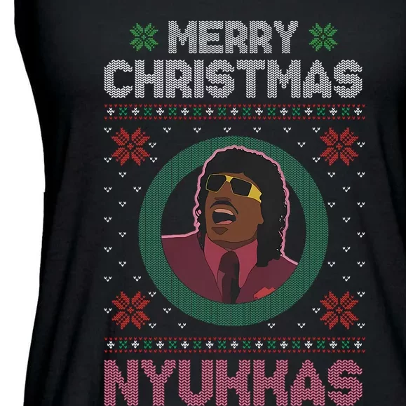 Merry Christmas Nyukkas Funny Christmas Apparel Ladies Essential Flowy Tank