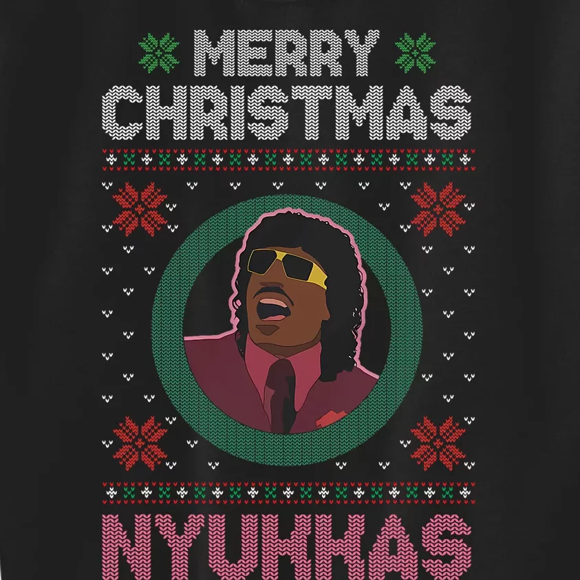 Merry Christmas Nyukkas Funny Christmas Apparel Kids Sweatshirt