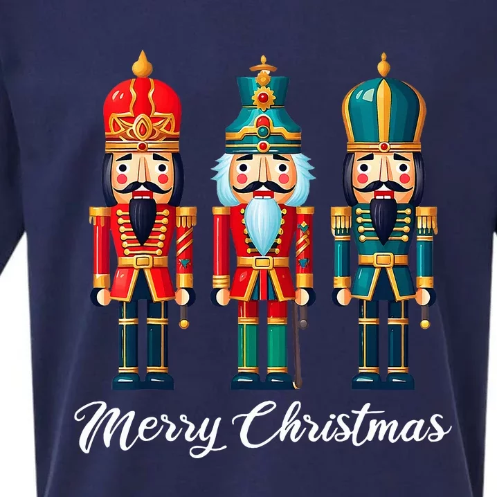 Merry Christmas Nutcracker Ballet Festive Xmas Sueded Cloud Jersey T-Shirt