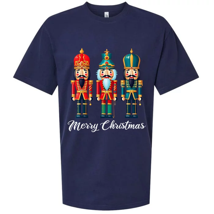 Merry Christmas Nutcracker Ballet Festive Xmas Sueded Cloud Jersey T-Shirt