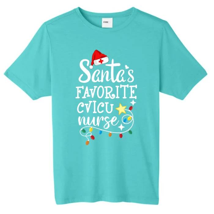 Merry Christmas Nurse Crew Rn Santa's Favorite Cvicu Nurse Gift ChromaSoft Performance T-Shirt