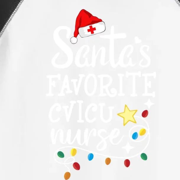 Merry Christmas Nurse Crew Rn Santa's Favorite Cvicu Nurse Gift Toddler Fine Jersey T-Shirt