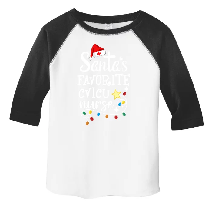 Merry Christmas Nurse Crew Rn Santa's Favorite Cvicu Nurse Gift Toddler Fine Jersey T-Shirt