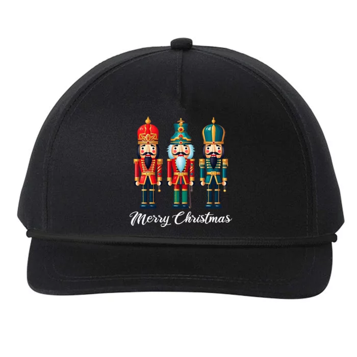 Merry Christmas Nutcracker Ballet Festive Xmas Snapback Five-Panel Rope Hat