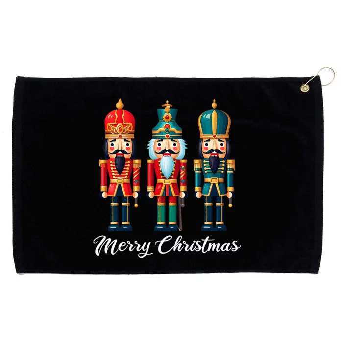 Merry Christmas Nutcracker Ballet Festive Xmas Grommeted Golf Towel