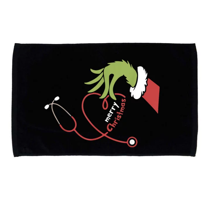 Merry Christmas Nurse Funny Nursing Christmas Microfiber Hand Towel