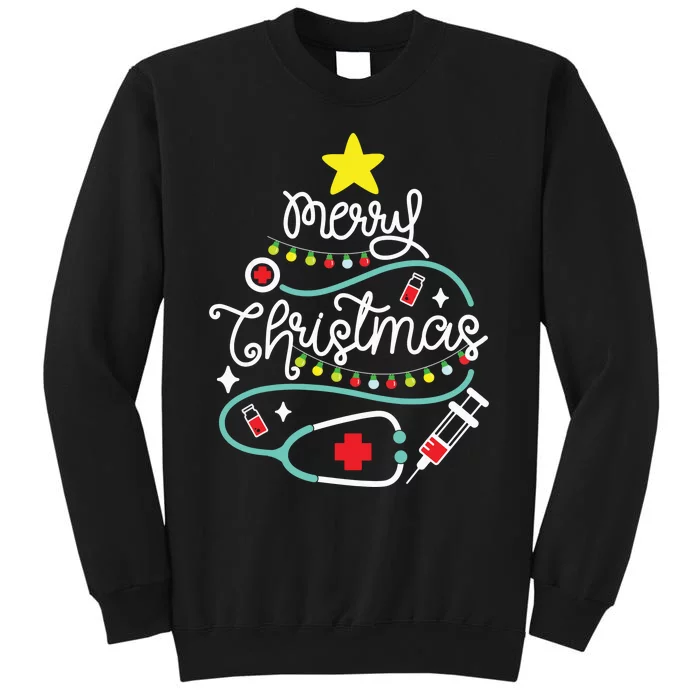 Merry Christmas Nurse Life Medical Tall Sweatshirt