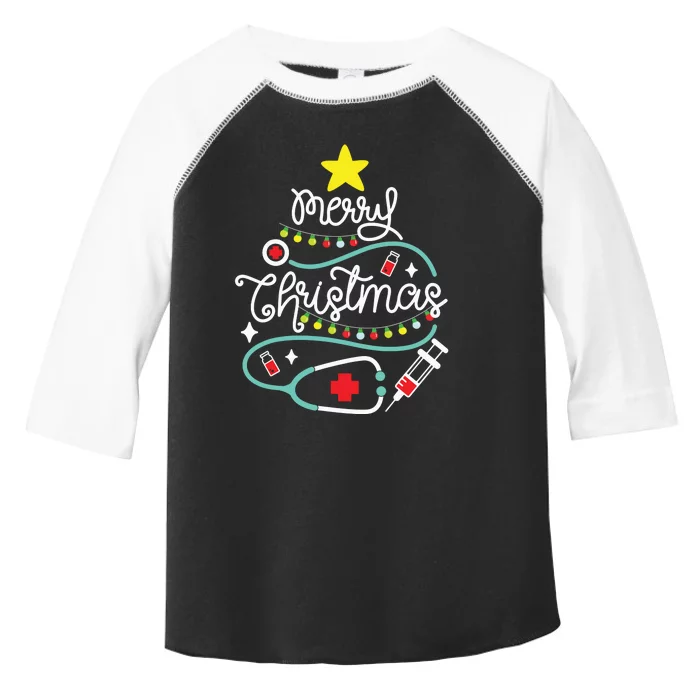 Merry Christmas Nurse Life Medical Toddler Fine Jersey T-Shirt