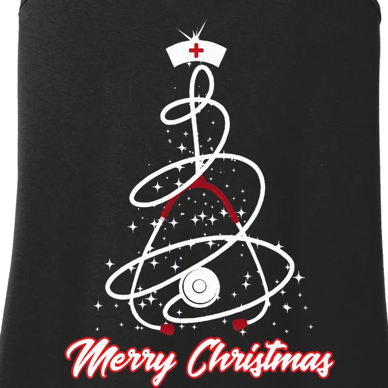 Merry Christmas Nurse Yuletide Practitioners Cute Gift Ladies Essential Tank