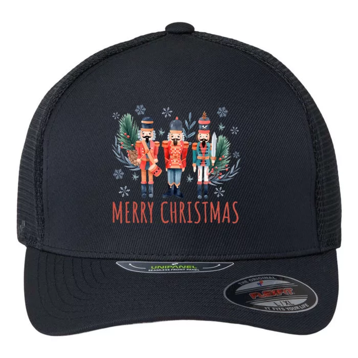 Merry Christmas Nutcracker Ballet Festive Xmas Flexfit Unipanel Trucker Cap