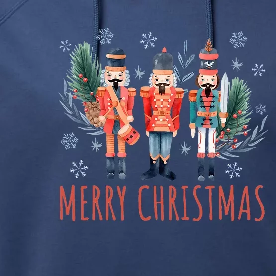 Merry Christmas Nutcracker Ballet Festive Xmas Performance Fleece Hoodie