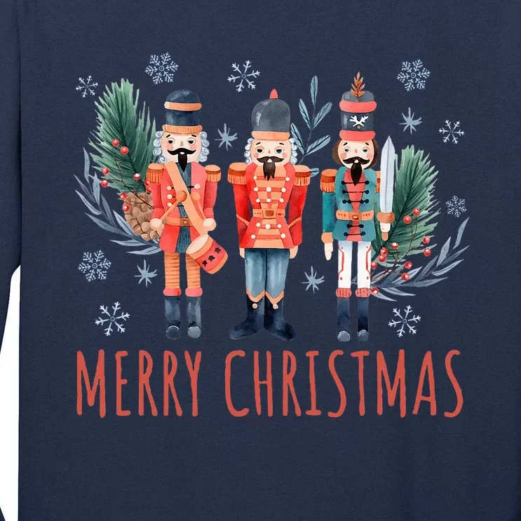 Merry Christmas Nutcracker Ballet Festive Xmas Tall Long Sleeve T-Shirt