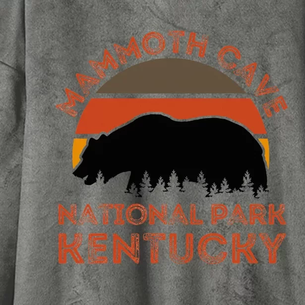 Mammoth Cave National Park Kentucky Bear Hiking Nature Retro Hooded Wearable Blanket