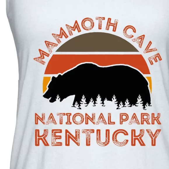 Mammoth Cave National Park Kentucky Bear Hiking Nature Retro Ladies Essential Flowy Tank