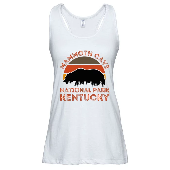 Mammoth Cave National Park Kentucky Bear Hiking Nature Retro Ladies Essential Flowy Tank