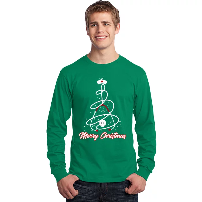 Merry Christmas Nurse Yuletide Practitioners Cute Gift Long Sleeve Shirt