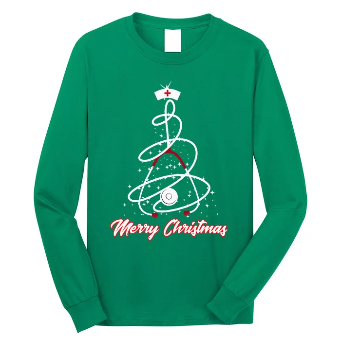 Merry Christmas Nurse Yuletide Practitioners Cute Gift Long Sleeve Shirt