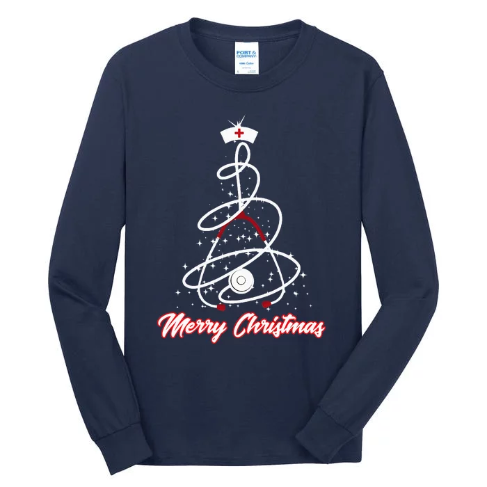 Merry Christmas Nurse Yuletide Practitioners Cute Gift Tall Long Sleeve T-Shirt