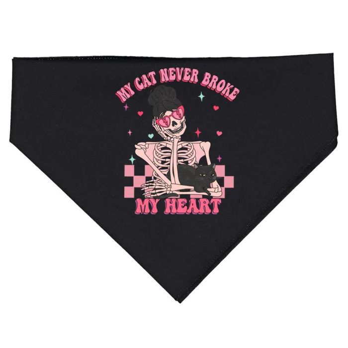 My Cat Never Broke My Heart USA-Made Doggie Bandana