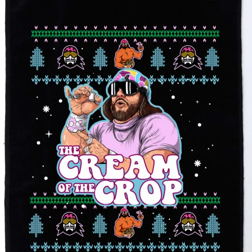 Machothe Cream Of The CropWrestling Ugly Xmas Christmas Platinum Collection Golf Towel