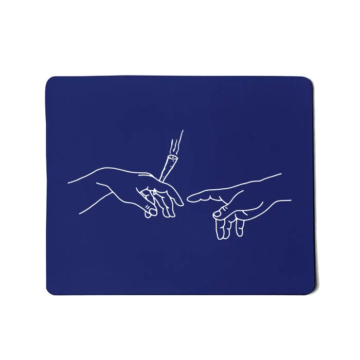 Michelangelo Creation Of Adam Hand Of God With Joint Mousepad